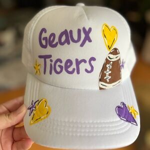 LSU Hand-Painted Trucker Hat